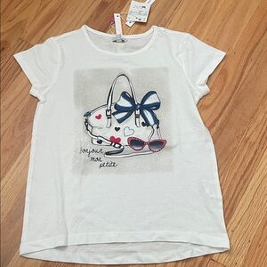 Chic White Tee with Graphic Design